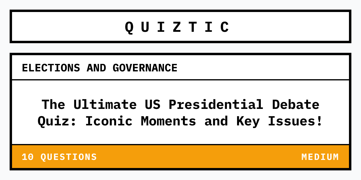 US Presidential Debate Quiz: Test Your Knowledge of Iconic Debate ...